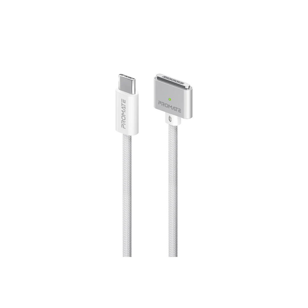 Promate MagCord-140PD High Tensile Strength 140W USB-C to MagSafe 3 Charging Cable for MacBook in Qatar Promate MagCord-140PD High Tensile Strength 140W USB-C to MagSafe 3 Charging Cable for MacBook in Qatar